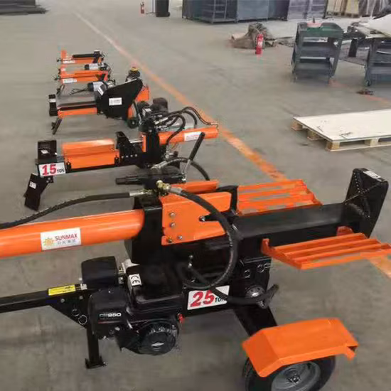 Automatische industrielle Forstholzspaltmaschine, tragbarer Holzspalter für Traktoren