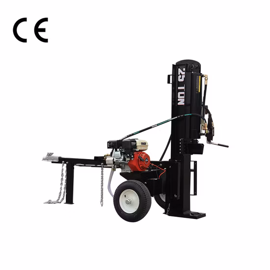 Gasbetriebener elektrischer manueller Holzspalter, 25 Tonnen horizontaler Brennholz-Holzspalter