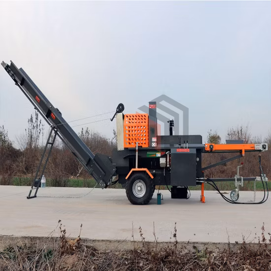 Forstmaschinen 8t 12ton 20t 25t 30t 50t Traktoren gezogen hydraulisch elektrisch Benzin Diesel mobiler Holzspalter mit TÜV CE